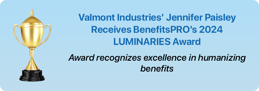 Valmont Industries' Jennifer Paisley Receives BenefitsPRO's 2024 LUMINARIES Award